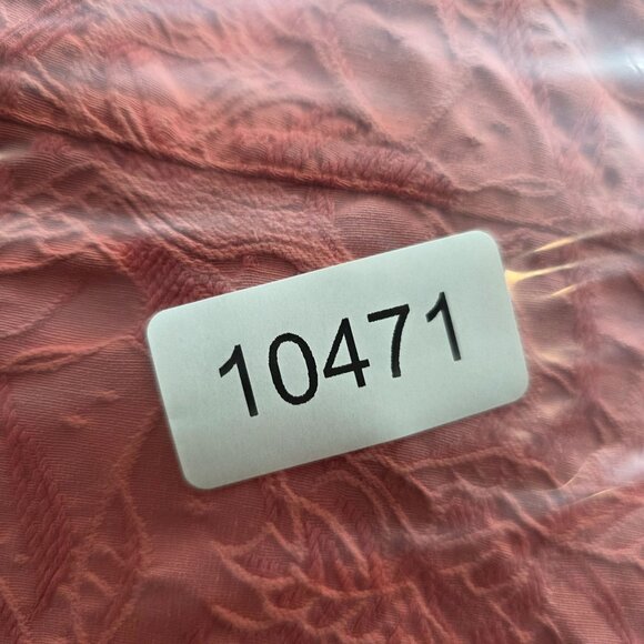 Womens Petite Sophisticate Coral Textured Floral Jacket Button Up Cotton Blend M - Picture 7 of 7